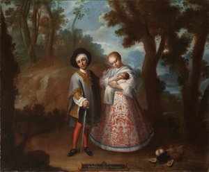 IX. Espanjalaisesta ja Albinosta, Palaa taaksepäin (IX. De español y albina, torna atrás), n. 1760 tekijältä Juan Patricio Morlete Ruiz