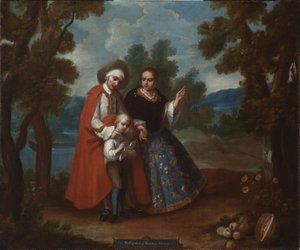 VII. Espanjalaisesta ja Morsikasta, Albino (VII. De español y morisca, albino), n. 1760 tekijältä Juan Patricio Morlete Ruiz