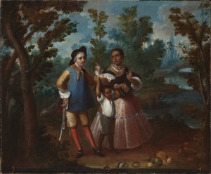 X. From Spaniard and Return Backwards, pidä itsesi riippuvana ilmassa (X. De español y torna atrás, tente en el aire), n. 1760 tekijältä Juan Patricio Morlete Ruiz