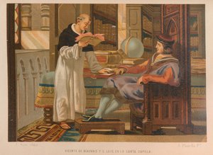 Vincent of Beauvais ja Saint Louis. Lähettäjä: La ciencia y sus hombres, 1879.