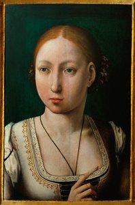 Juana Hullu, Filippus Kaunottaren vaimo, Kastilialaisen Isabellan tytär ... tekijältä Juan de (attr. to) Flandes