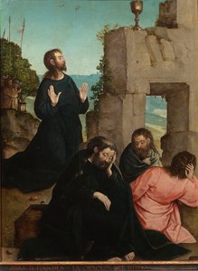 ""Agony in the Garden of Olives"" (The Agony in the Garden) Juan de Flandesin maalaus (noin 1465-1519) 1514-1519 Koko 110x84 cm Museo del Prado, Madrid tekijältä Juan de Flandes