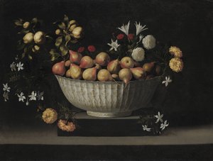 Kukat ja hedelmät China Bowlissa, c. 1645.
