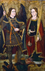 St Michael ja Engracia, c1489-c1513 tekijältä Juan de la Abadia the Younger
