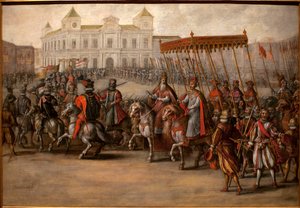 Kaarle V:n (1500-1558) tie keisarilliseen pyhyyteen Bolognassa (Italia), 24. helmikuuta