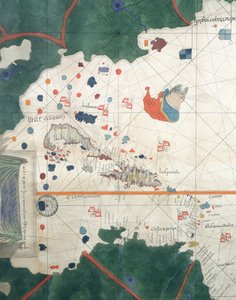 Keski-Amerikan saaret, Juan de la Cosa, merikartta tekijältä Juan de la Cosa