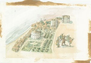 Hope Theatre, Rose Theatre ja Globe Theatre, Southwark, Lontoo, c1647 2016. tekijältä Judith Dobie