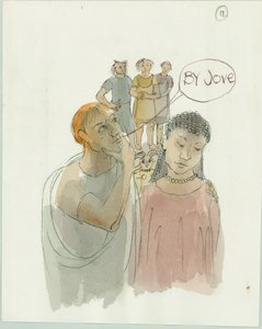 Marcus ja Julia käsityömestarin ja hänen kahden työntekijänsä kanssa, 2003. tekijältä Judith Dobie