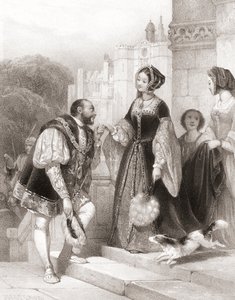 Englannin kuningas Henrik VIII Anne Boleynin kanssa