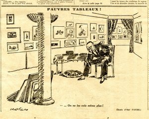 Suorapuheinen, satiirinen mustavalkoinen tekijältä Jules Abel Faivre