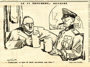Suorapuheinen, satiirinen mustavalkoinen tekijältä Jules Abel Faivre