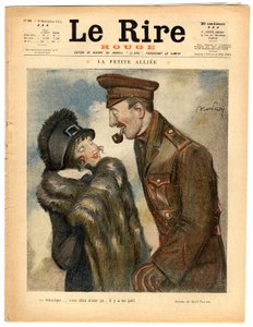 Portada de "" The Red Laughter "", satíric en Colorsfinnish tekijältä Jules Abel Faivre