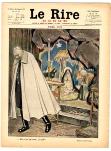 Kansi "" The Red Laughter", satiirinen väreissä tekijältä Jules Abel Faivre