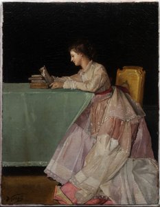 Istuva nainen tekijältä Jules Adolphe Goupil