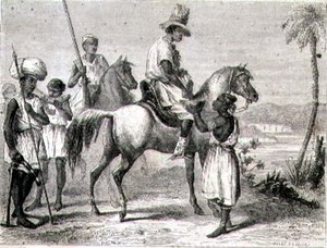 Peul- ja Malinke-intiaanit Senegalissa tekijältä Jules Antoine (after) Duvaux