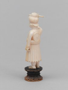 Musta sotilas, shakkinappula, Intia, 1820 noin tekijältä Jules Antoine Duvaux