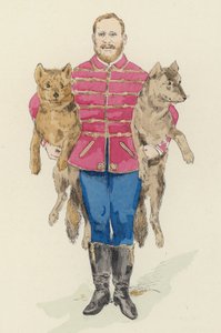 Koirankouluttaja (väri litho) tekijältä Jules Arsene (after) Garnier