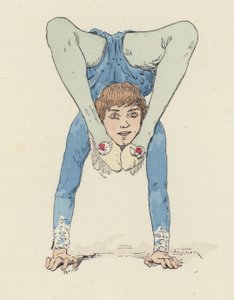 Naisvoimistelija (väri litho) tekijältä Jules Arsene (after) Garnier