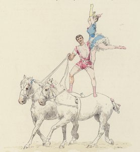 Hevosteos (väri litho) tekijältä Jules Arsene (after) Garnier