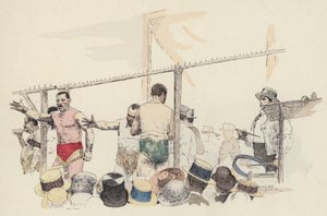Sivuesitys messuilla (väri litho) tekijältä Jules Arsene (after) Garnier