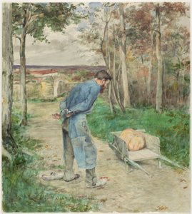 Tammenterho ja kurpitsa tekijältä Jules Bastien Lepage