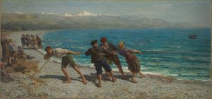 Kalastajat Mentonissa tekijältä Jules Breton