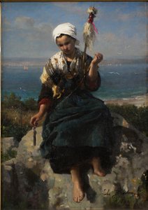 Pellavakehrääjä tekijältä Jules Breton