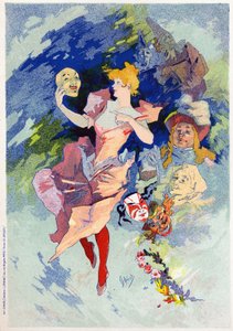 Art. Aliwan. Ang comedy. Allegory ni Jules Cheret, France, c.1890 (poster)finn tekijältä Jules Cheret