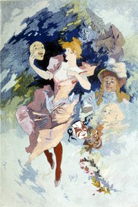 Cherretin suunnittelema karnevaali 1800-luvun lopulla. tekijältä Jules Cheret