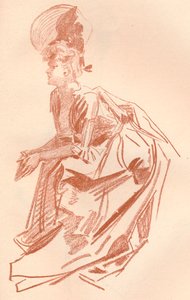 Piirustus Sanguine, c1900 1903-1904 tekijältä Jules Cheret