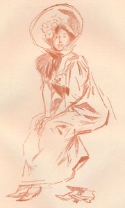 Piirustus Sanguine, c1900 1903-1904 tekijältä Jules Cheret