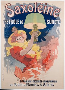 Mainosjuliste "Saxoleine", turvalamppuöljy, 1901
