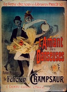 Julistemainos "The Lover of Dancers", Felicien Champsaurin romaani, 1888