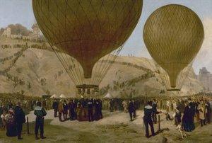 Léon Gambettan lähtö Toursiin Armand-Barbès-pallolla 7. lokakuuta.