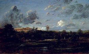 In the Landes, n. 1841 (öljy kankaalle) tekijältä Jules Dupré