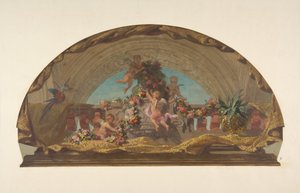 Suunnittelu portaikkolunetin koristeluun, Hôtel de Pless, Berliini, 19. vuosikymmenen toinen puolisko Tekijät: Jules-Edmond-Charles Lachaise, Eugène-Pierre Gourdet.