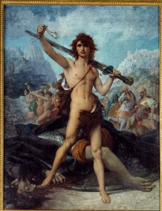 David voittoisa. Jules Elie Delaunayn (1828-1891) maalaus