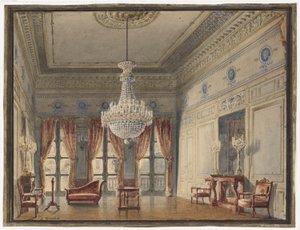 Montpensier-siiven salonki, Palais Royalin palatsi tekijältä Jules Frédéric Bouchet