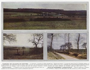 Panorama Saint-Prixin korkeuksista, Montgivroux, Route de Mondement a Montgivroux