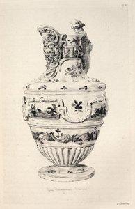 Keramiikkataiteen historia: Kuvaava ja filosofinen tutkimus kaikkien aikojen ja kaikkien kansojen keramiikasta: Espanja: Talavera de la Reyna- Faience-Ewer (taulu X)