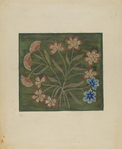 Brodeerattu päällinen, n. 1936. tekijältä Jules Lefevere
