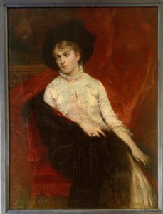 Jeanine Dumas Davy de la Pailleterien (1867-1943) muotokuva Alexandre Dumasin pojan ja Ernest Hauteriven vaimon tyttärestä Jules Louis Machardin (1839-1900) 1800-luvun Villers Cotteretsin maalaus. Alexandre Dumas -museo tekijältä Jules Louis Machard
