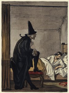 Kuvitus Casanovan muistelmiin (värilitografia) tekijältä Jules Marie Auguste Leroux