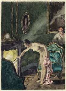 Kuvitus Casanovan muistelmiin (värilitografia) tekijältä Jules Marie Auguste Leroux