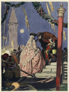 Kuvitus Casanovan muistelmiin (värilitografia) tekijältä Jules Marie Auguste Leroux