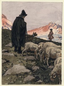 Kuvitus Casanovan muistelmiin (värilitografia) tekijältä Jules Marie Auguste Leroux
