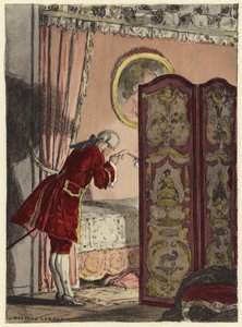 Kuvitus Casanovan muistelmiin (värilitografia) tekijältä Jules Marie Auguste Leroux