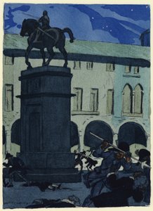 Kuvitus Casanovan muistelmiin (värilitografia) tekijältä Jules Marie Auguste Leroux