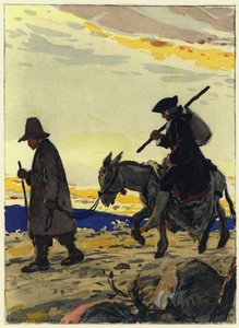 Kuvitus Casanovan muistelmiin (värilitografia) tekijältä Jules Marie Auguste Leroux