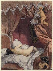 Kuvitus Casanovan muistelmiin (värilitografia) tekijältä Jules Marie Auguste Leroux